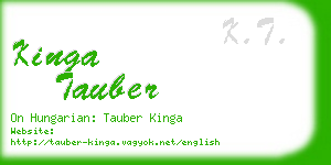 kinga tauber business card